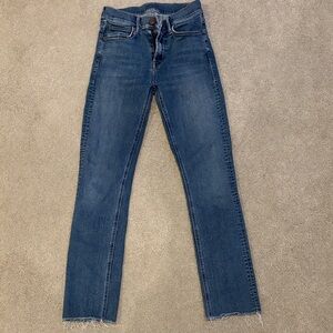 MOTHER Straight Leg Blue Jeans
